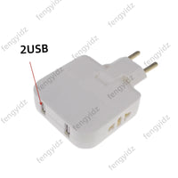 3 in 1 EU Power Socket Plug Adapter Foldable US to EU Travel Aadapters Power Converter KR Plug Electrical Socket AC Outlet